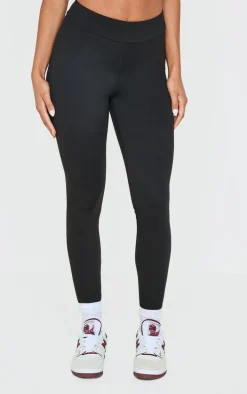 Black Brushed Sculpt Ruched Bum High Waist Sport Leggings