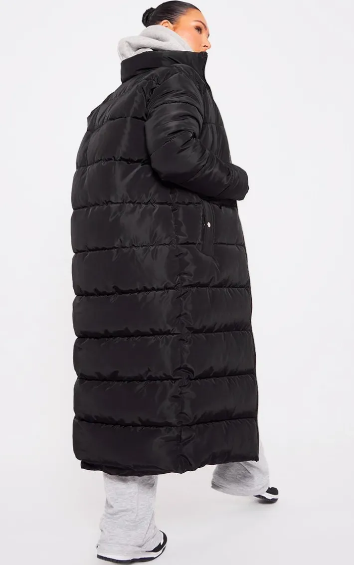 Black Bubble Maxi Puffer Jacket