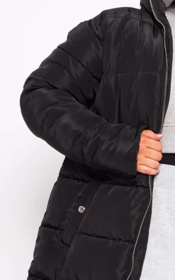 Black Bubble Maxi Puffer Jacket