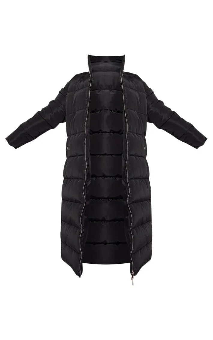Black Bubble Maxi Puffer Jacket