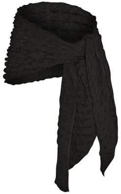 Black Bubble Textured Tie Side Beach Sarong