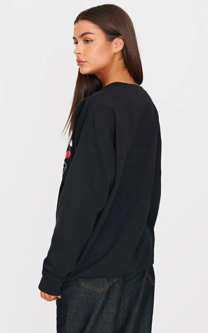 Black Chilli Wine & Dine Printed Sweatshirt