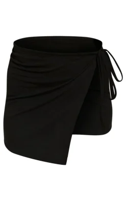 Black Cotton Look Mini Sarong