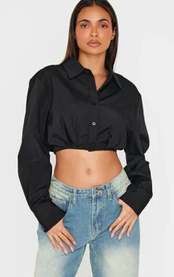 Black Cropped Shirt