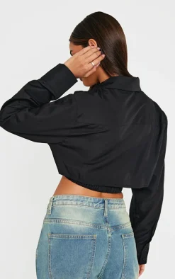 Black Cropped Shirt