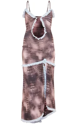 Black Cut Out Cami Split Hem Maxi Dress