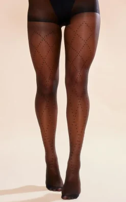 Black Diamante Diamond Tights