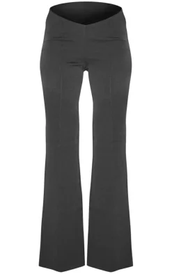 Black Dip Waist Tailored Pants