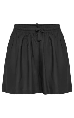 Black Drawstring Floaty Shorts