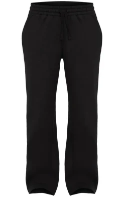 Black Drawstring Wide Leg Sweatpants