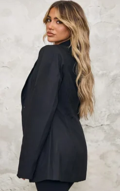 Black Drop Shoulder Extreme Oversized Blazer