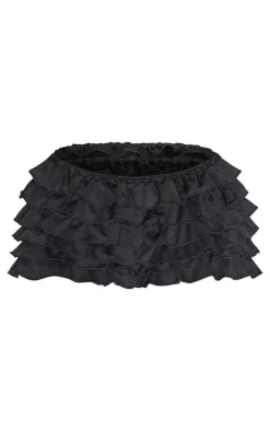 Black Extreme Frilly Bloomer Shorts