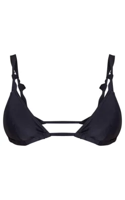 Black Extreme Micro Triangle Bikini Top