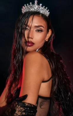 Black Feather Mini Wings And Tiara Accessories Set