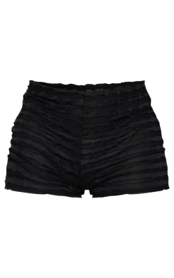 Black Frill Detail Hotpants