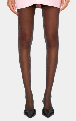 Black Glitter Tights