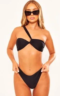 Black High Leg Brazilian Bikini Bottoms