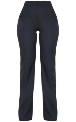 Black High Waisted Straight Leg Pants