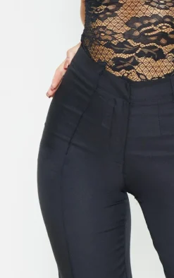 Black High Waisted Straight Leg Pants