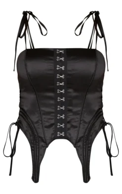 Black Hook And Eye Tie Side Corset