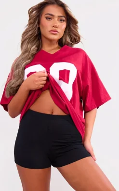 Black Jersey Micro Mini Hot Pant