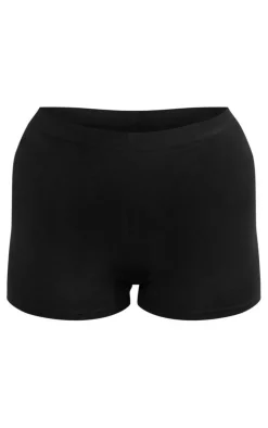 Black Jersey Micro Mini Hot Pant