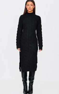 Black Knit Maxi Dress