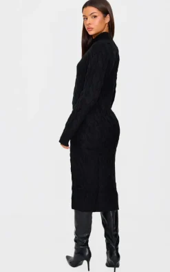Black Knit Maxi Dress