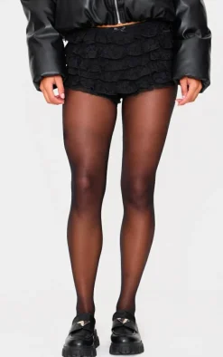 Black Lace Low Rise Frilly Bloomers