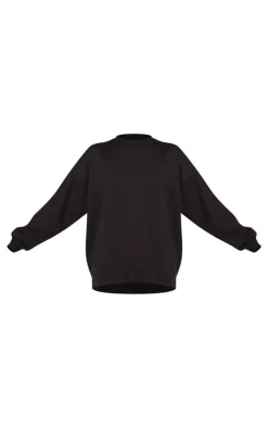 Black Longline Oversized Sweatshirt