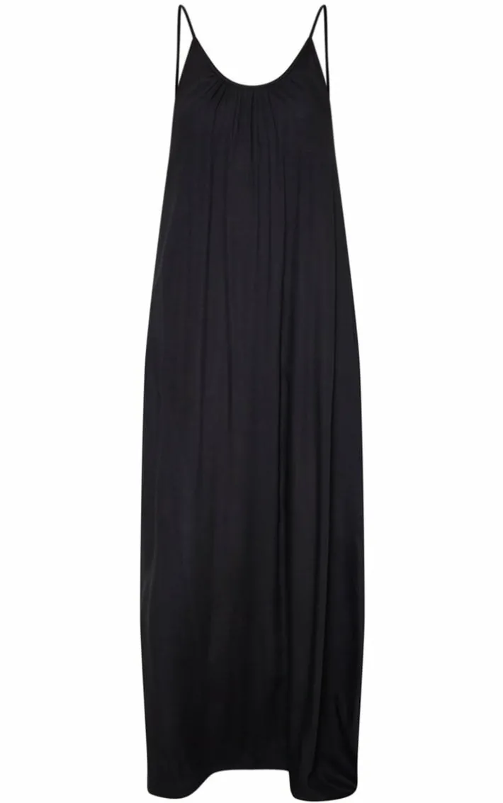 Black Low Back Oversized Maxi Beach Dress