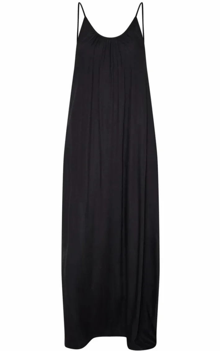 Black Low Back Oversized Maxi Beach Dress