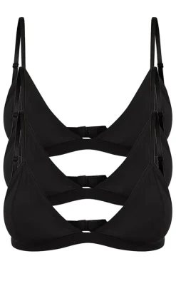 Black Microfibre Bra 3 Pack