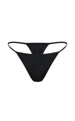 Black Microfibre Thong 3 Pack