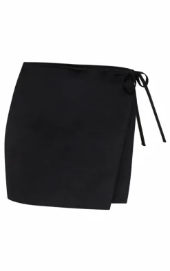 Black Mini Cotton Look Sarong