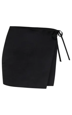 Black Mini Cotton Look Sarong