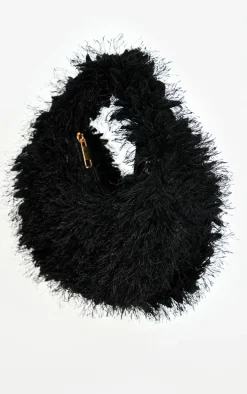 Black Mini Fluffy Handbag