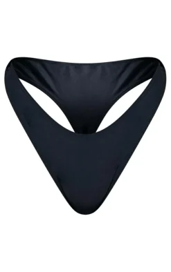 Black Mix & Match Boomerang Thong Bikini Bottoms
