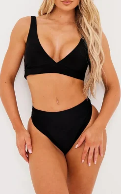 Black Mix & Match High Waisted High Leg Bikini Bottoms