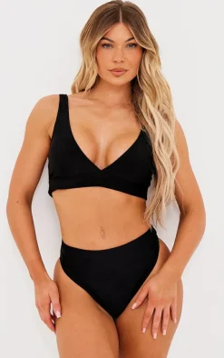Black Mix & Match High Waisted High Leg Bikini Bottoms