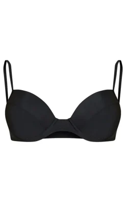 Black Mix & Match Push Up Cupped Bikini Top