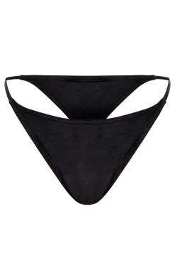 Black Mix & Match String Thong Bikini Bottoms