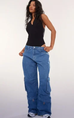 Black Modal Cotton Halter Bodysuit