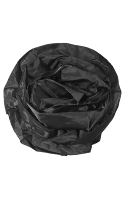 Black Organza Flower Applique Bandeau Top