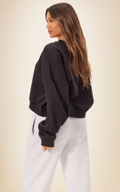 Black Oversized Boxy Sweatshirt