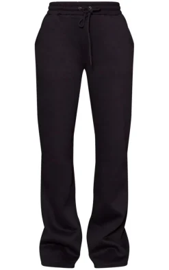 Black Oversized Drawstring Wide Leg Sweatpants