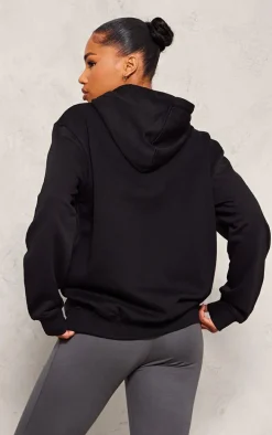 Black Oversized Fitted Hoodie