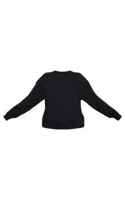 Black Oversized Long Sleeve Sweatshirt