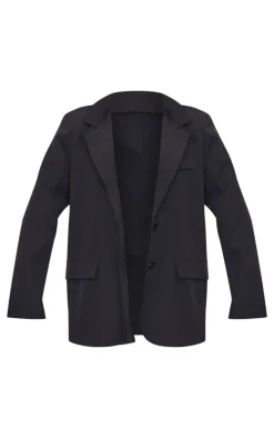 Black Oversized Structured Blazer