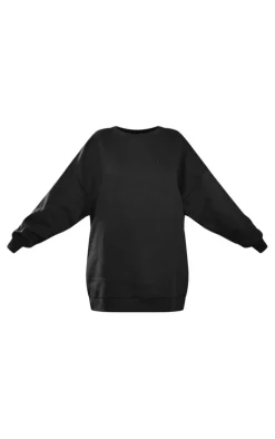 Black Oversized Sweatshirt Dress